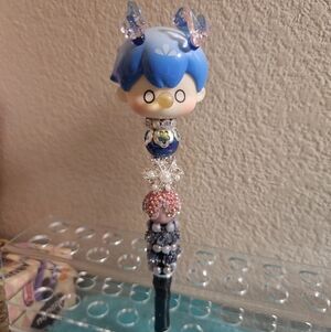 Blue and Pink Beaded Pen